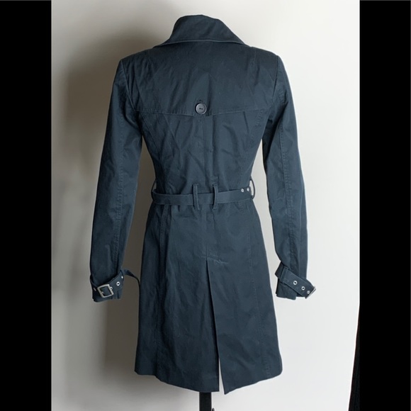 Armor Jeans Trench Coat Womens XS Lined Button Up Long Rain Top Coat - Picture 3 of 12